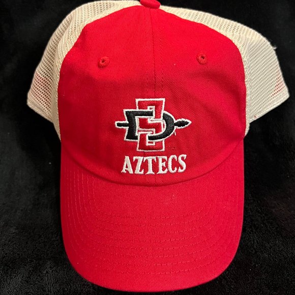 San Diego State Aztecs Captivating Trucker Snapback Red Hat - Picture 2 of 5